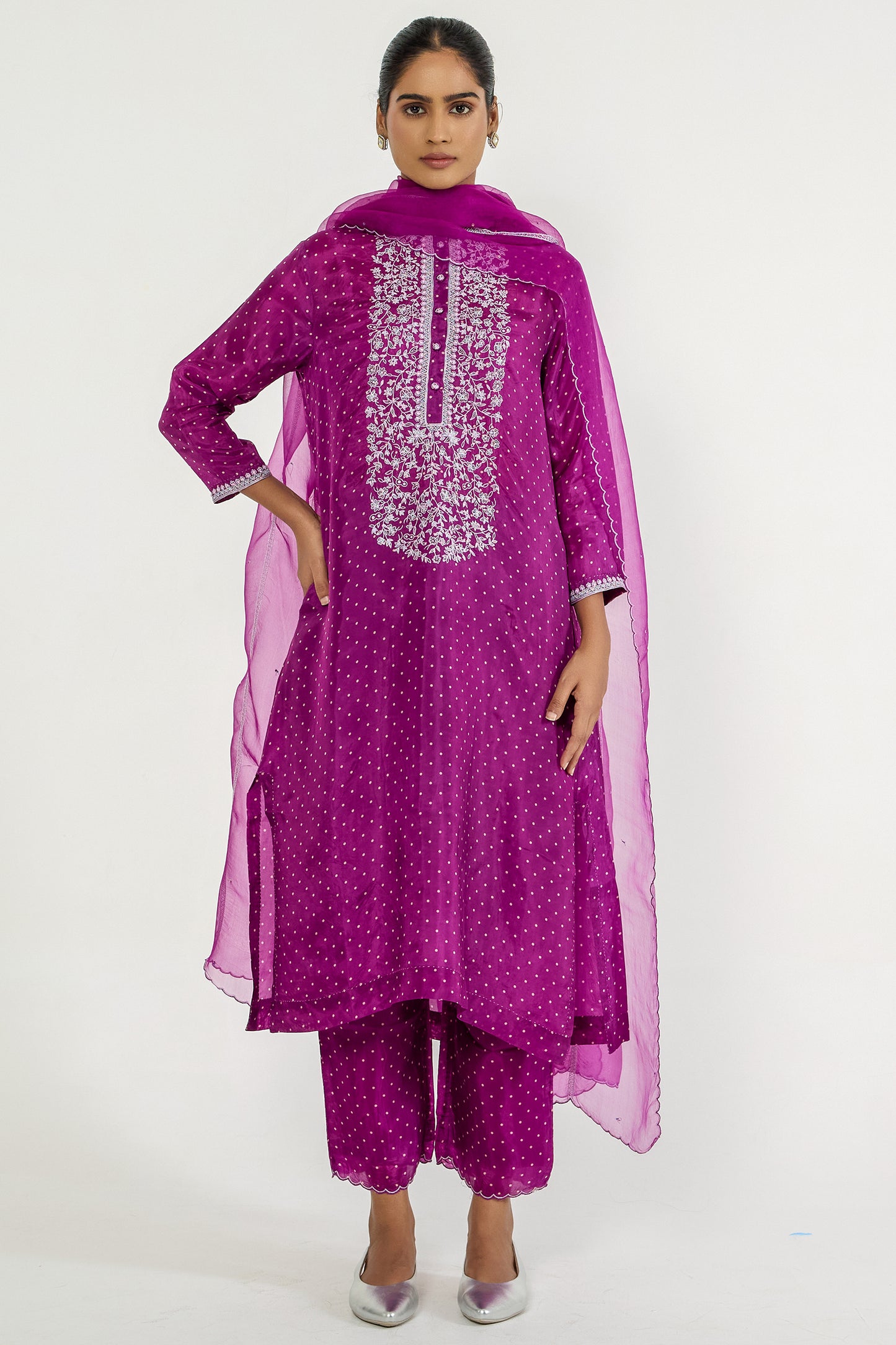 Silk organza dupatta