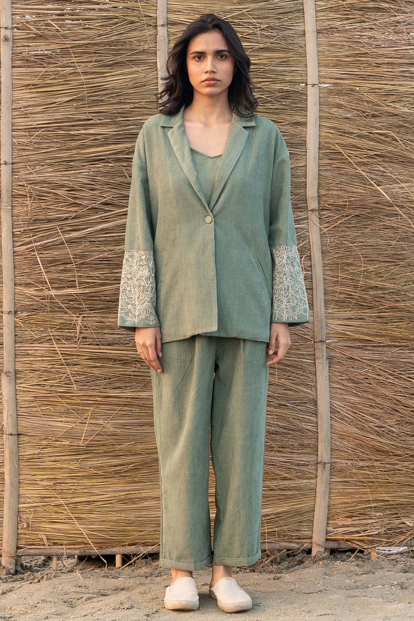 Pote corduroy jacket green