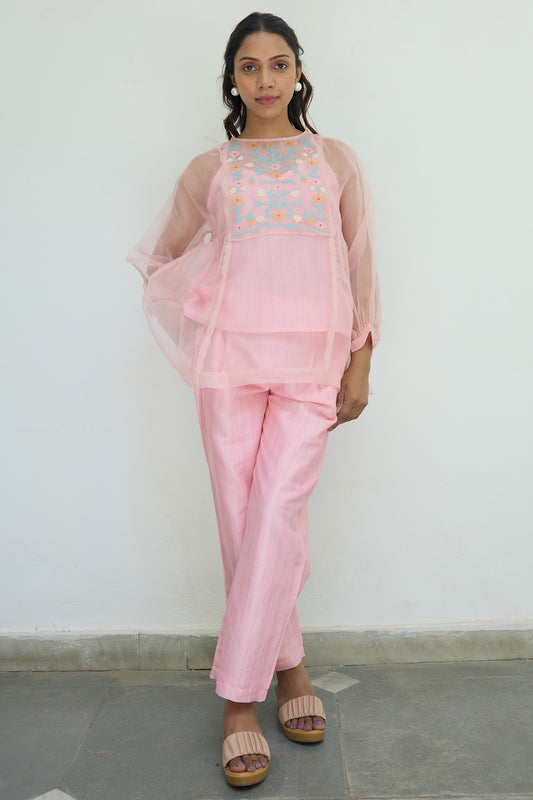 PAIGE Silk organza top