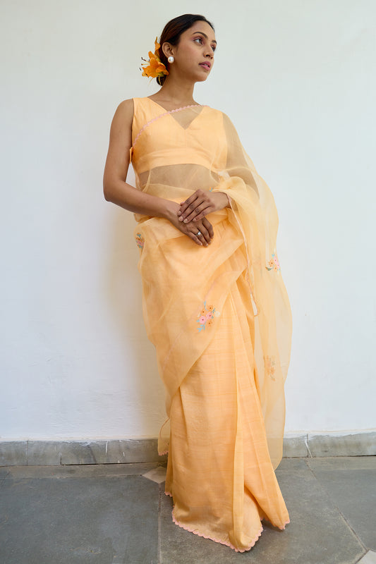 Silk organza saree