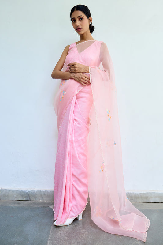 Silk organza saree