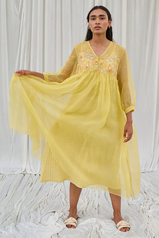 BAILEY 100% silk organza dress