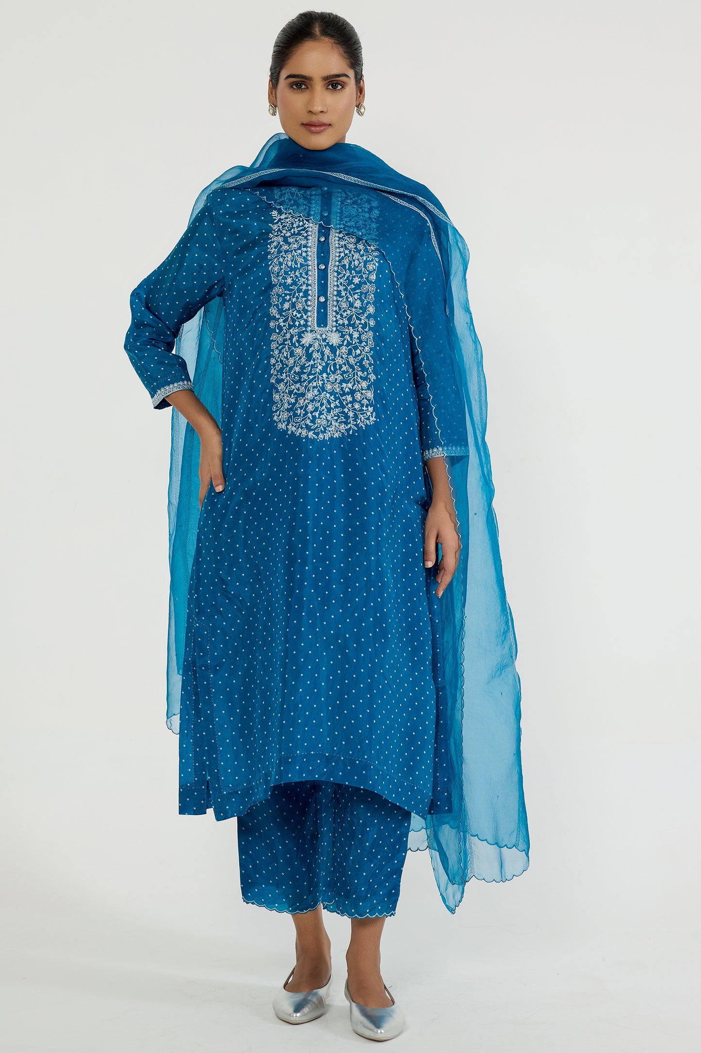 Silk organza dupatta