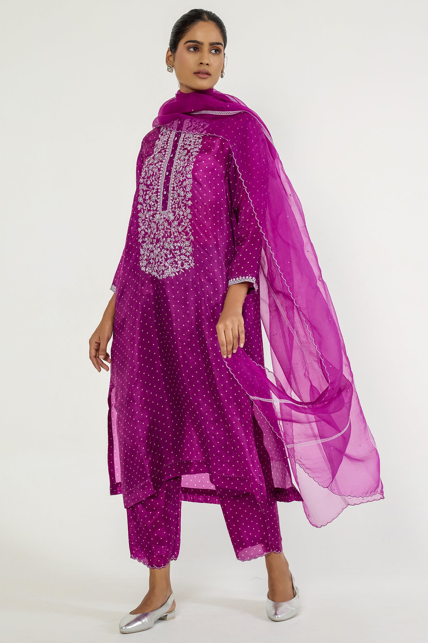 Silk organza dupatta