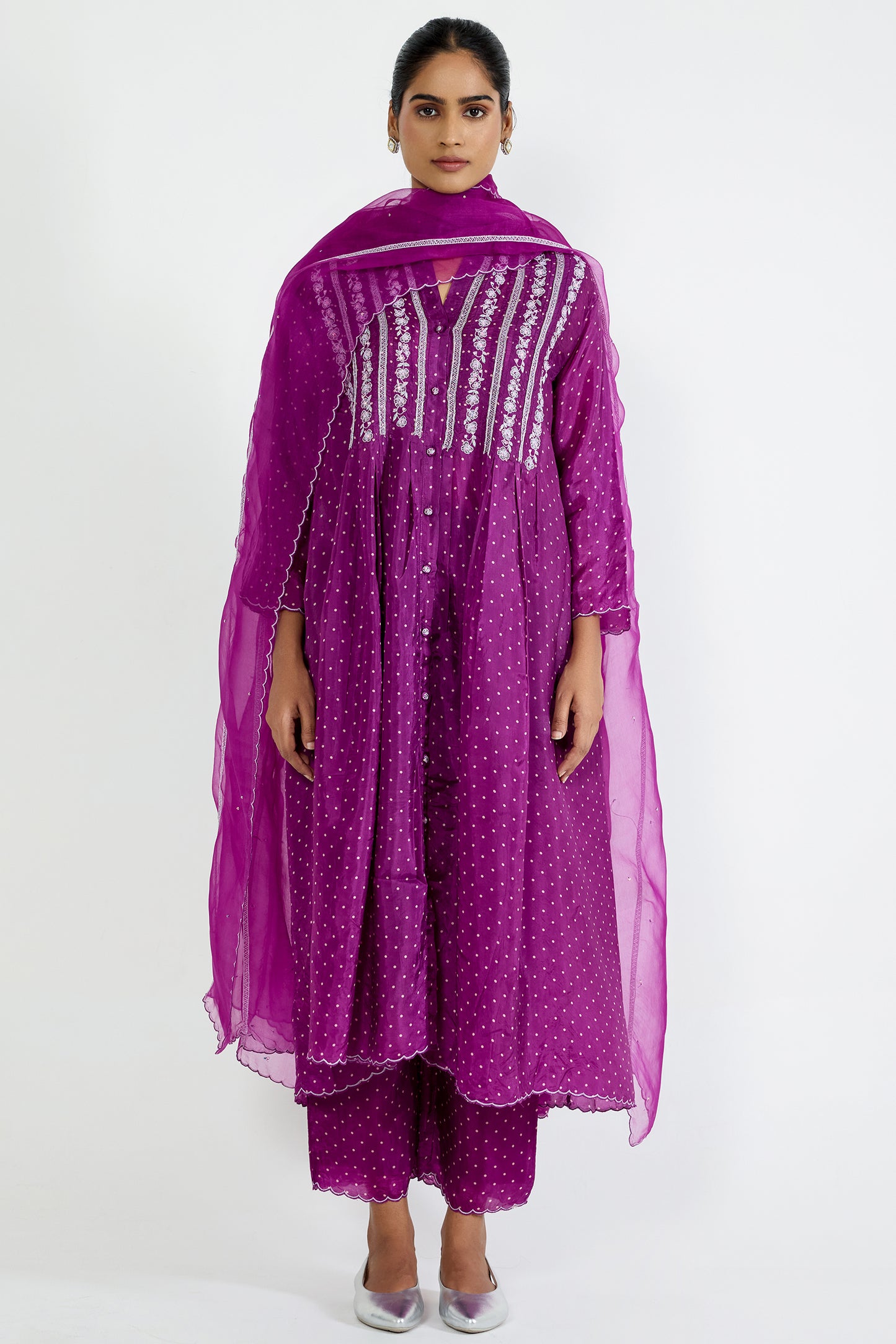 Silk organza dupatta