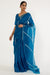 Silk organza dotted pleats saree