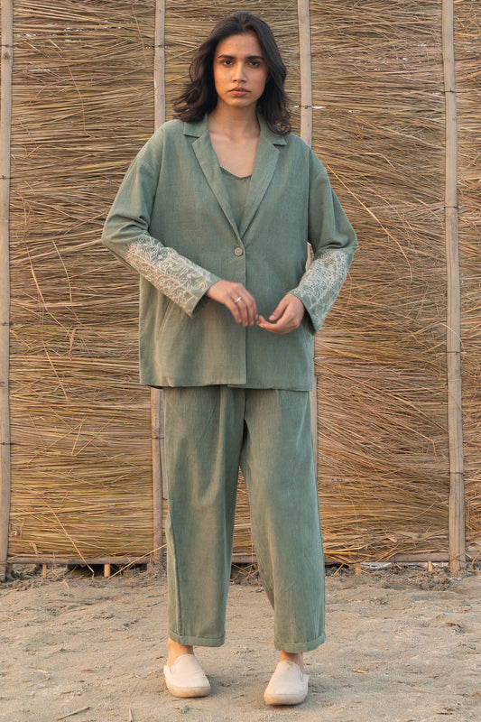 Pote corduroy jacket green