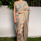 Silk organza multi stripes saree