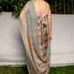Silk organza multi stripes saree