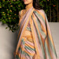 Silk organza multi stripes saree