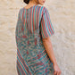 Viscose tabby hand embroidered saree teal