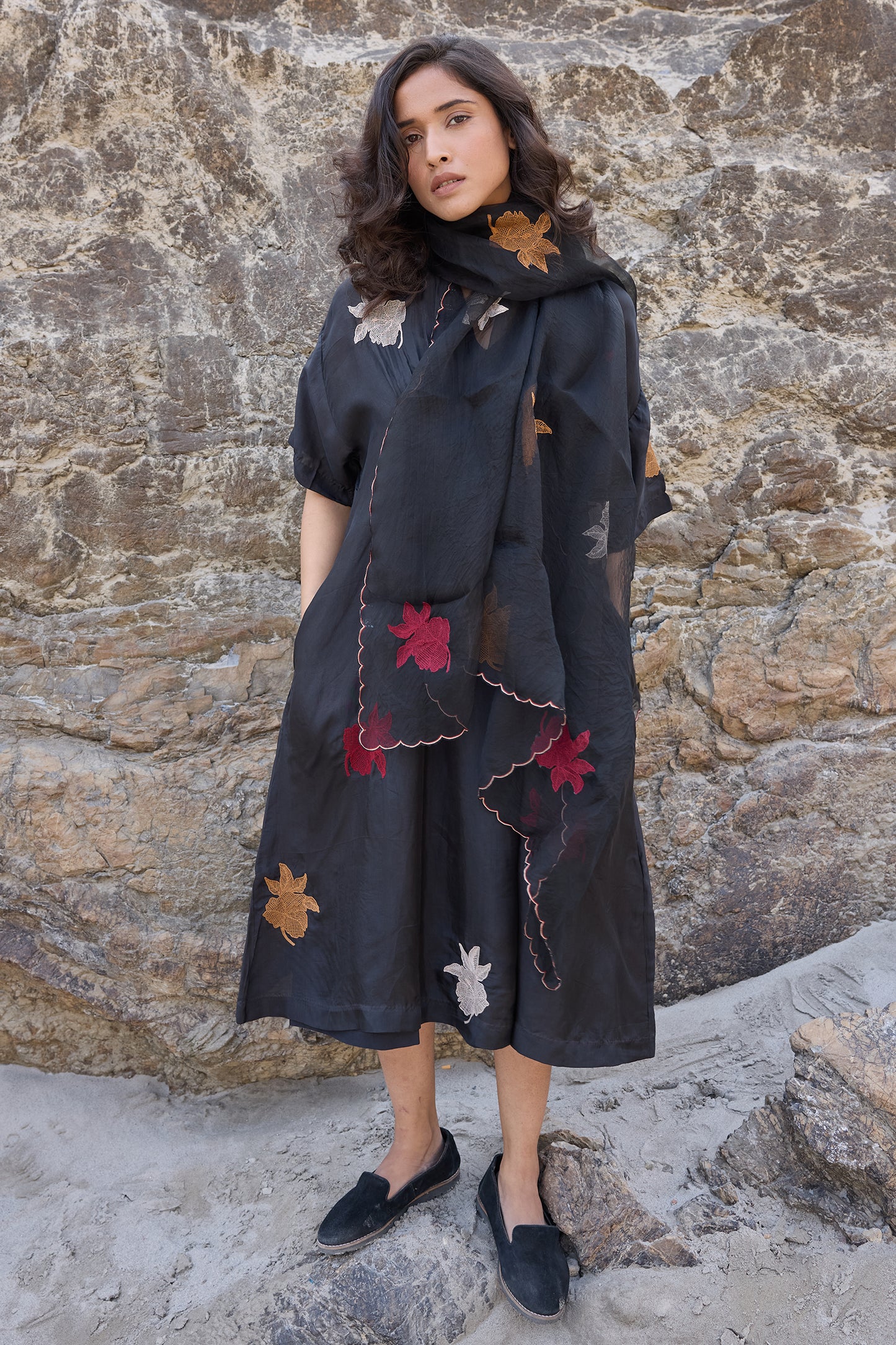 Silk organza stole
