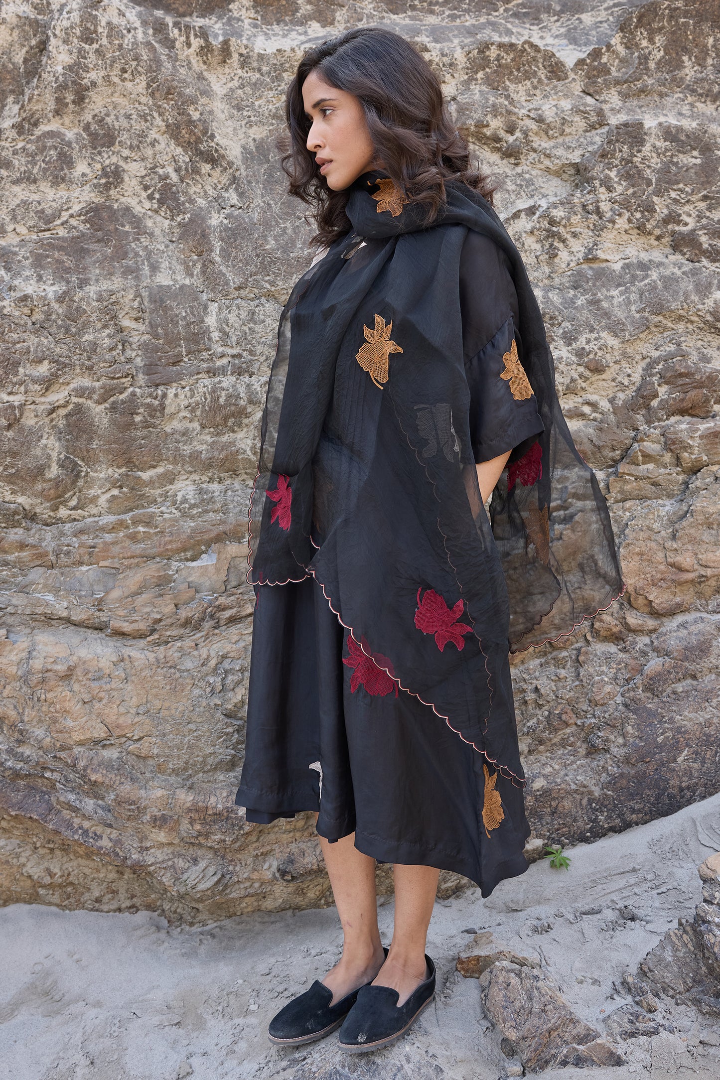 Silk organza stole