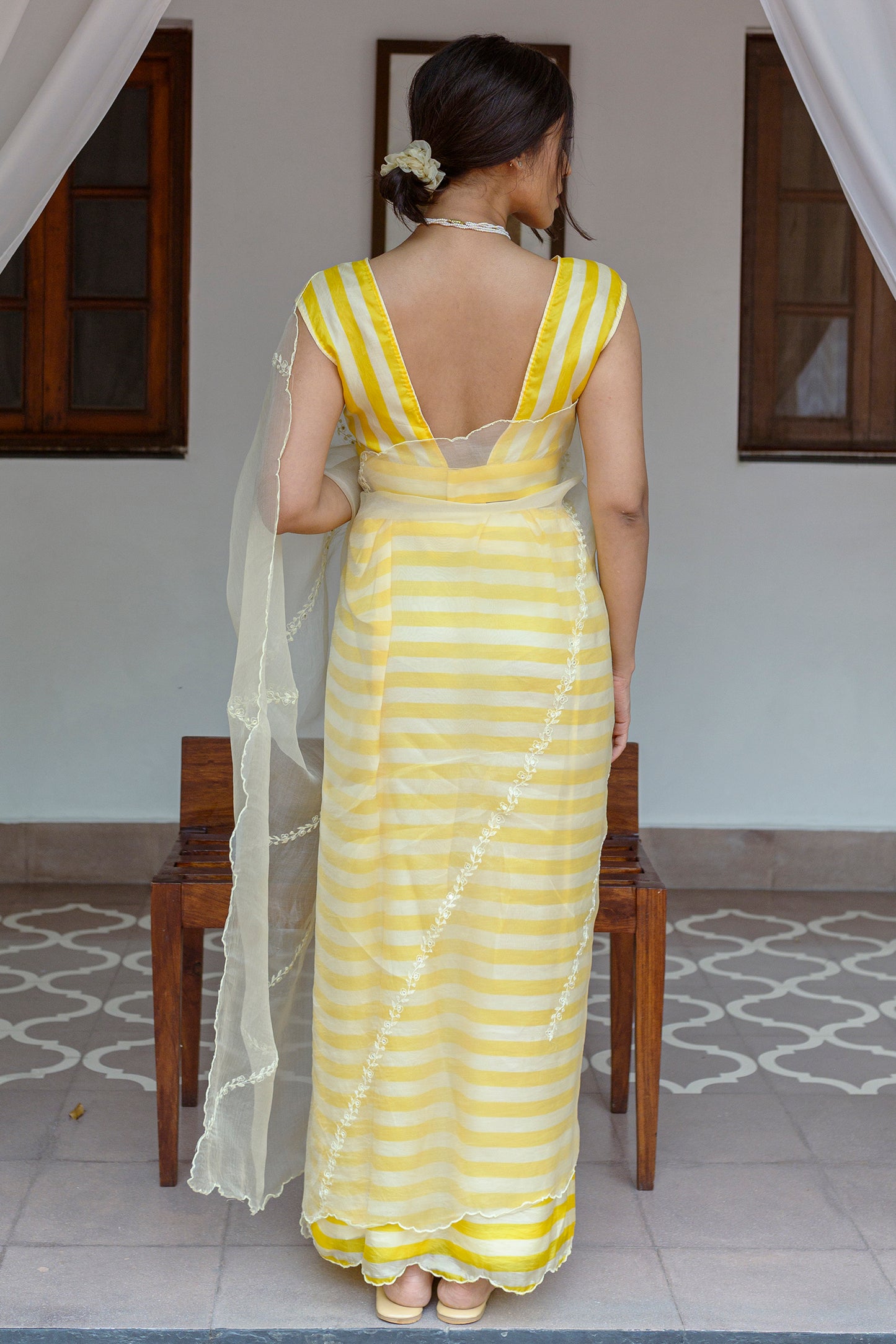 Silk organza saree