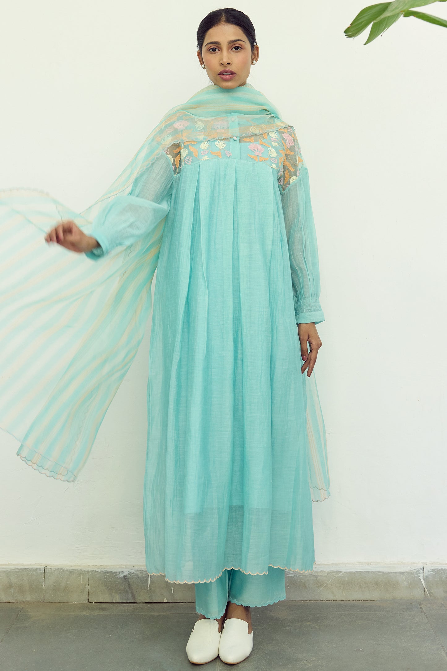 Silk organza dupatta