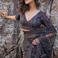 Silk organza saree set(saree+blouse)