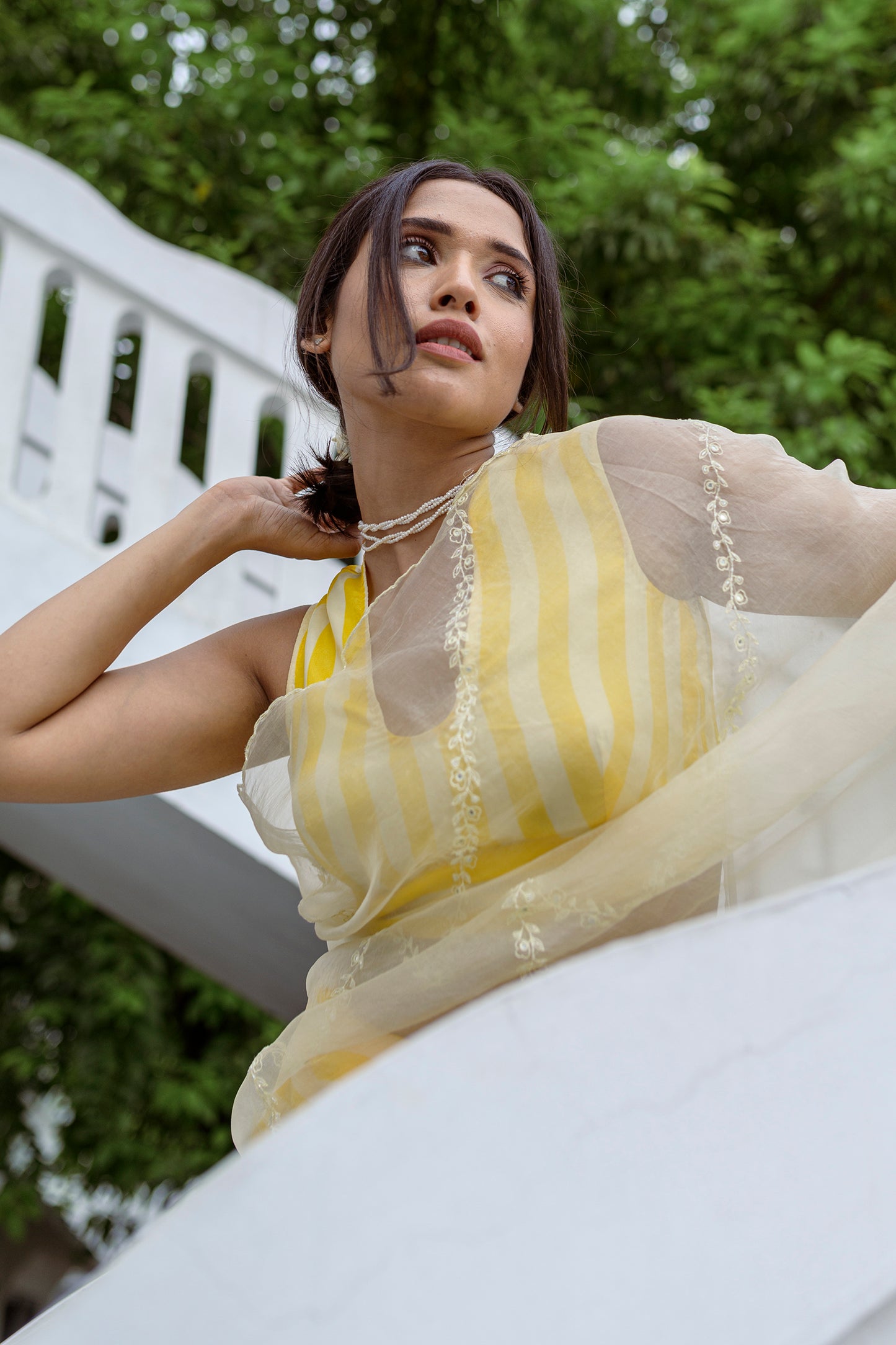 Viscose tabby sleeveless blouse