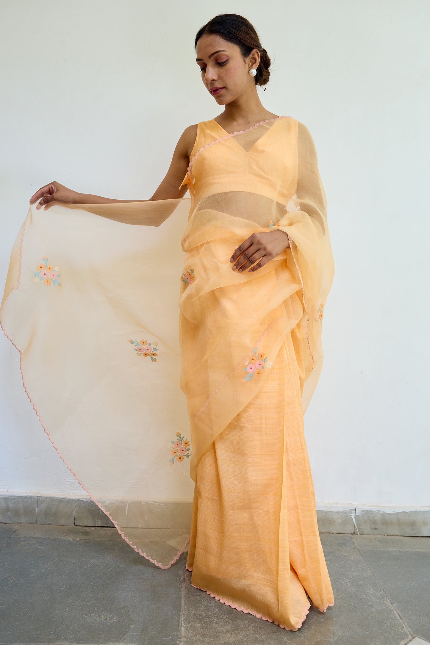 Silk organza saree