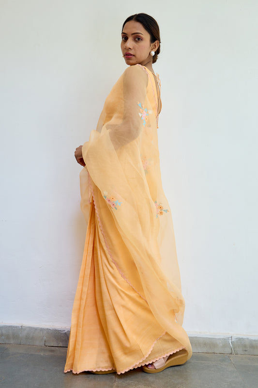 Silk organza saree