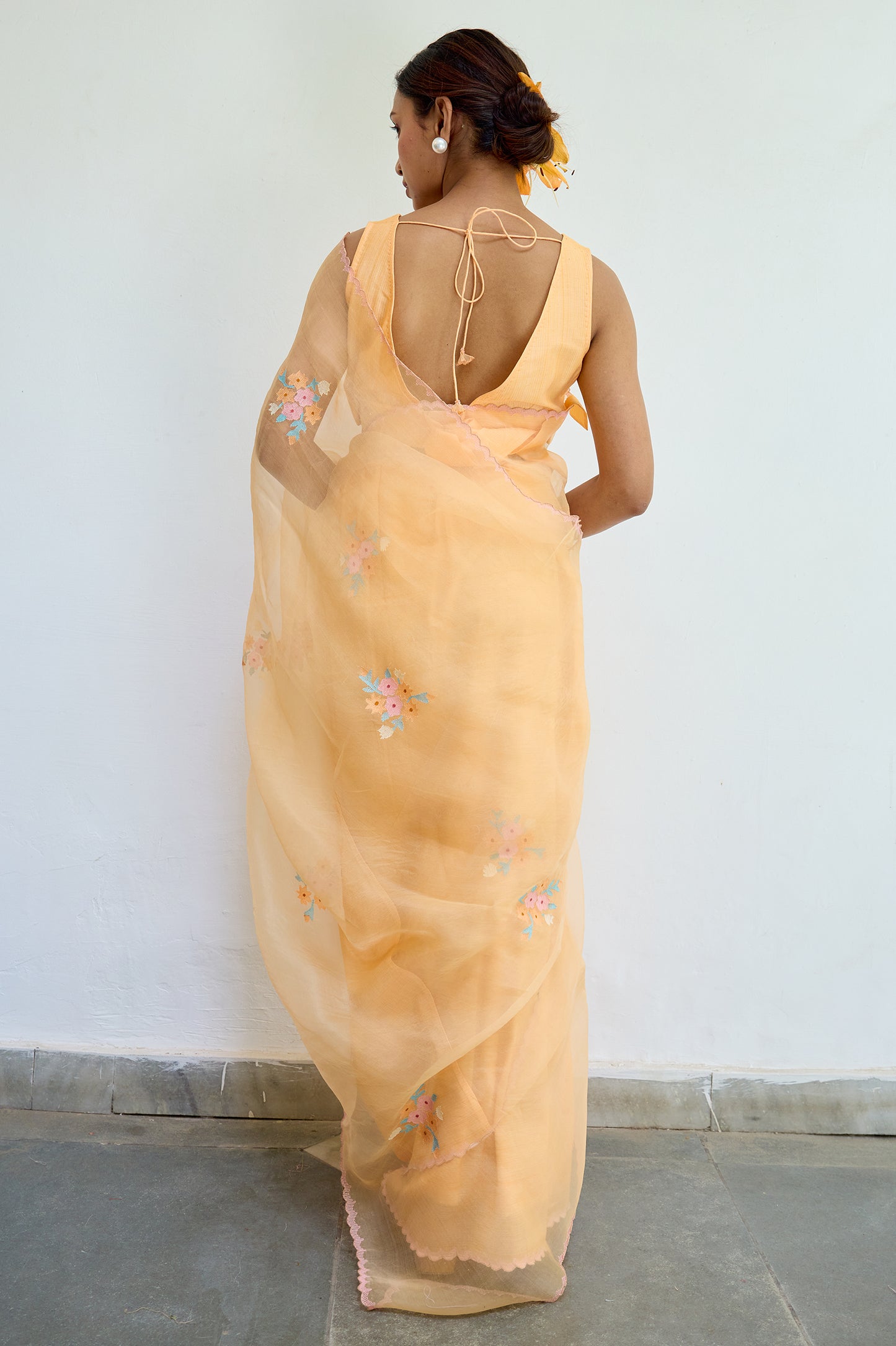 Silk organza saree
