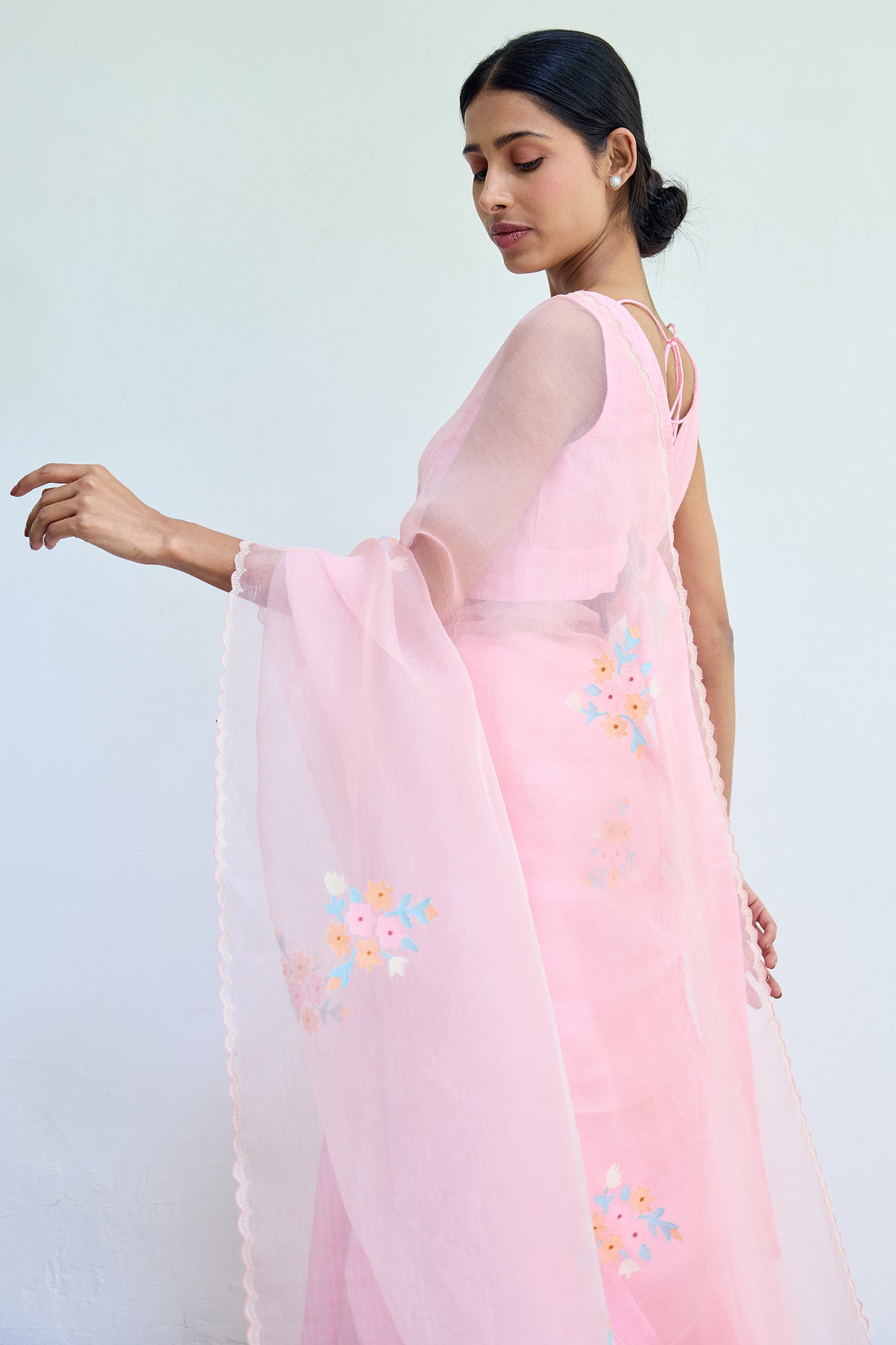 Silk organza saree