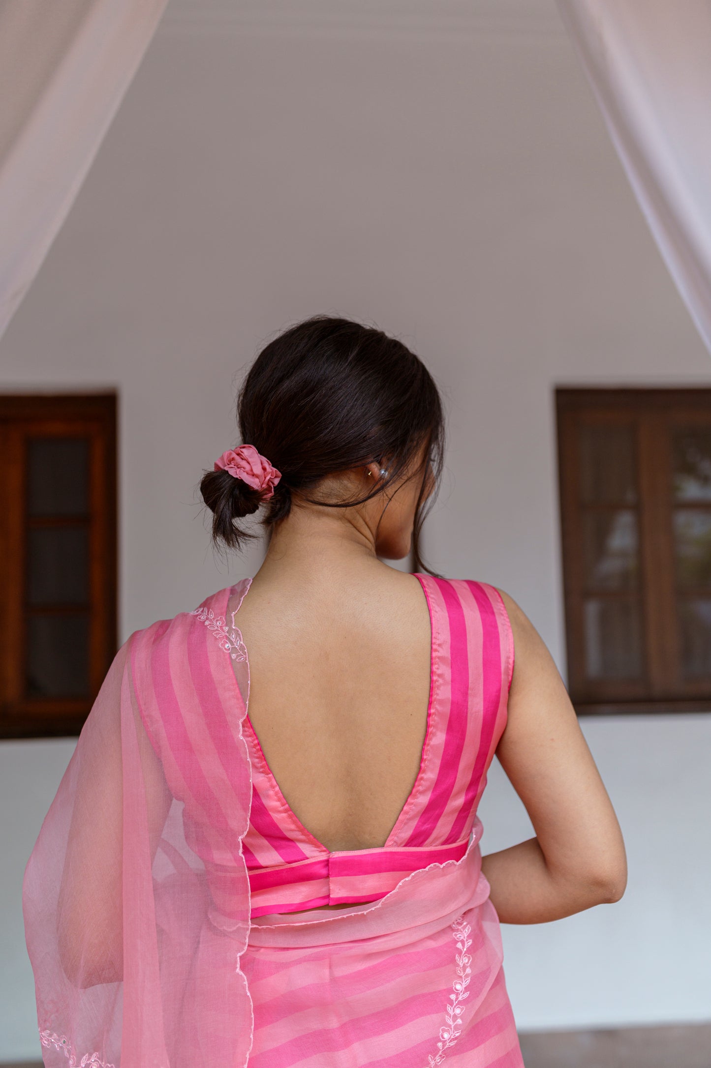 Silk organza saree