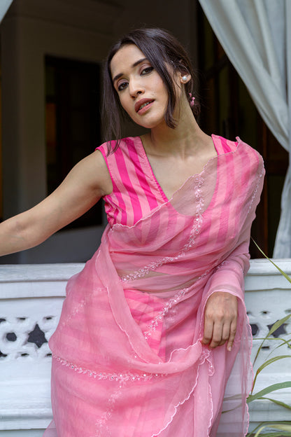 Viscose tabby sleeveless blouse