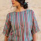 Striper viscose tabby blouse