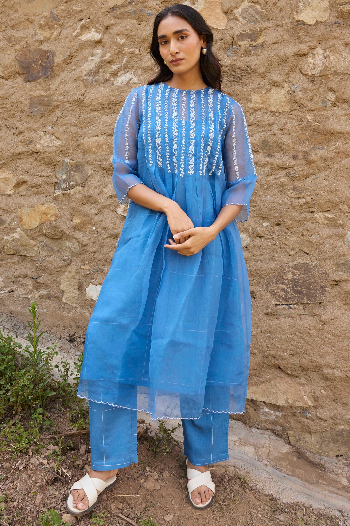 Cheryl Set (Cheryl Dress+Carly Trousers+Dupatta)