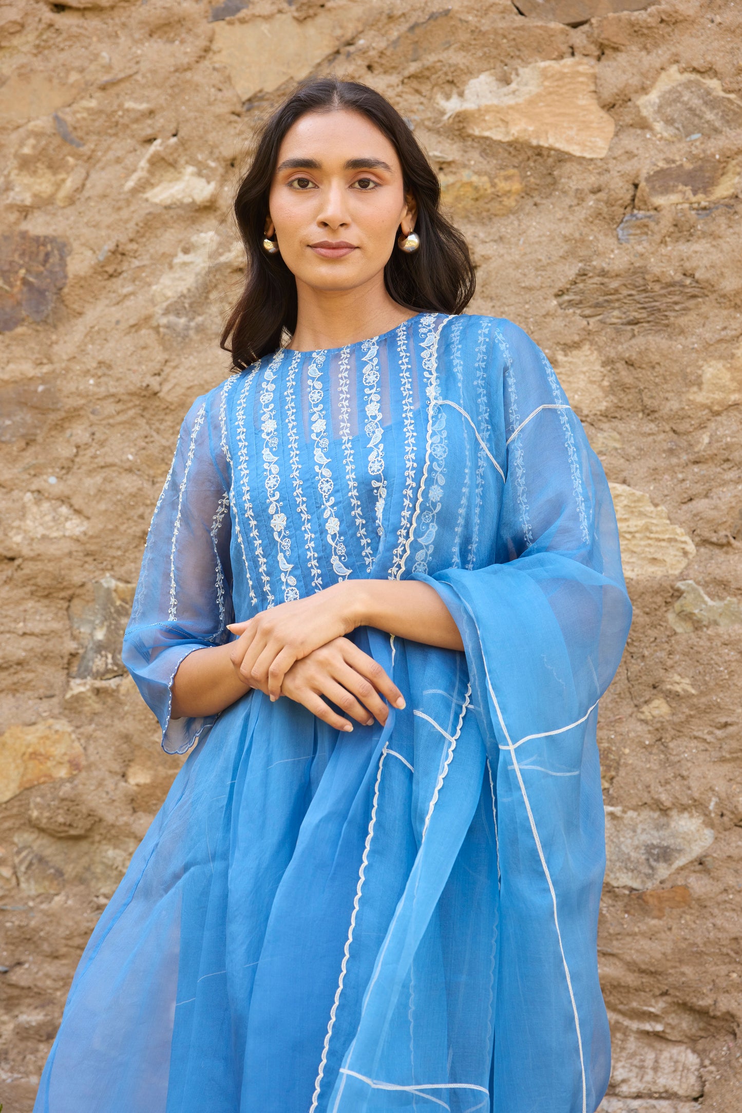 Cheryl Set (Cheryl Dress+Carly Trousers+Dupatta)