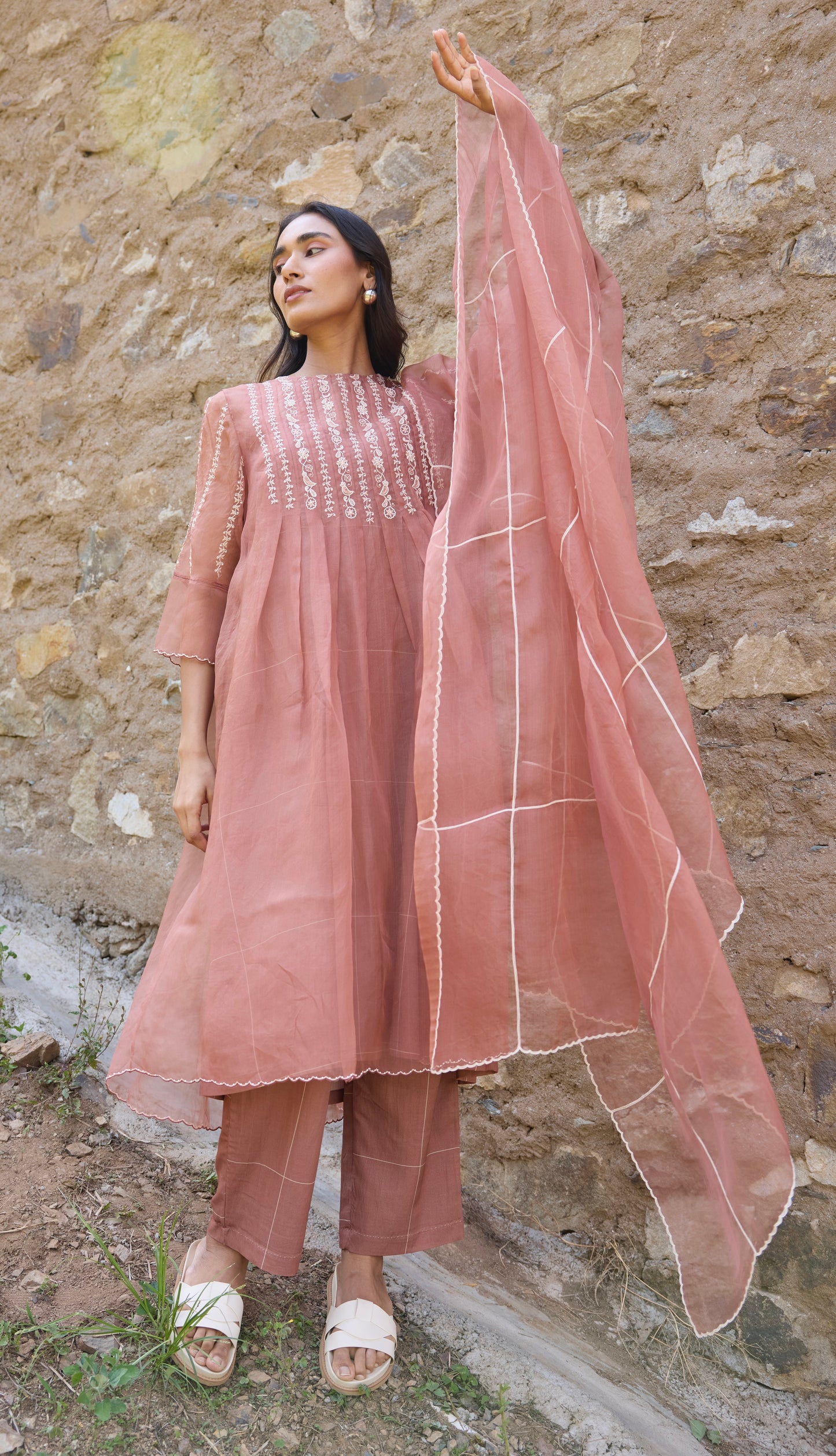 Cheryl Set (Cheryl Dress+Carly Trousers+Dupatta)