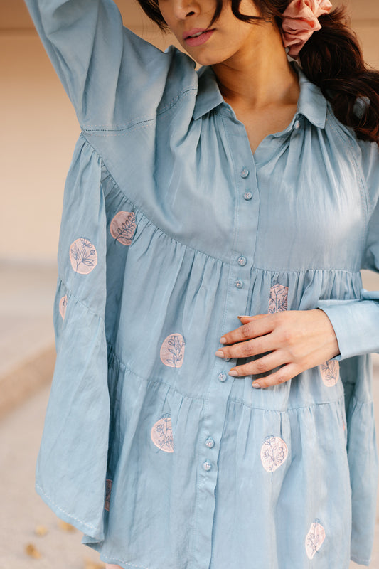 CLAIRE 100% organic cotton Tiered top