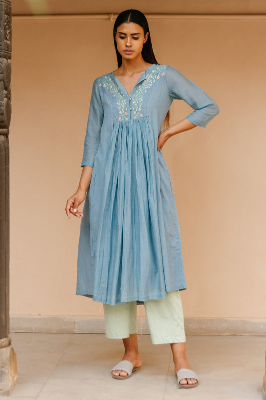 Emma 100% cotton chanderi Dress