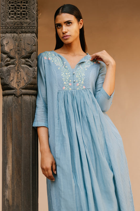 Emma 100% cotton chanderi Dress